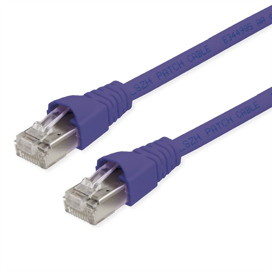 TELEGÄRTNER Cordon S/FTP, Cat.6A, LSOH, pourpre, 0,25 m