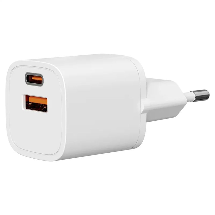 Steffen Adaptateur de charge GaN 33W, 1xUSB-A + 1xUSB-C max. 3,6A blanc