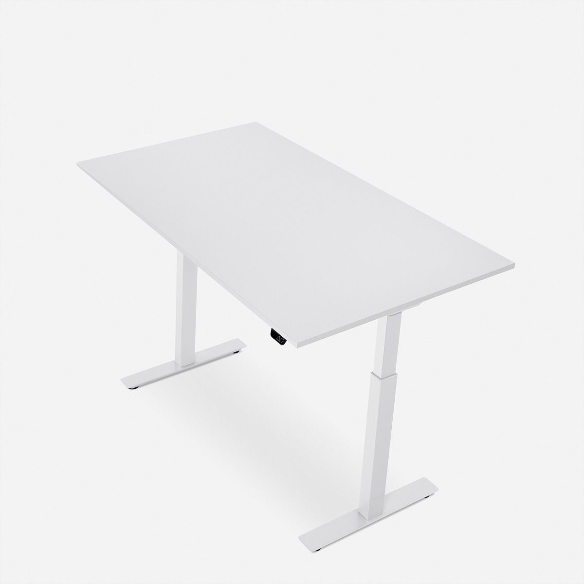 WRK21 Bureau Smart 100 x 60 cm, Hauteur réglable, Blanc uni / Blanc