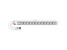 BACHMANN IT PDU ALU 1U 12x contact de protection, câble d'alimentation avec fiche à contact de protection