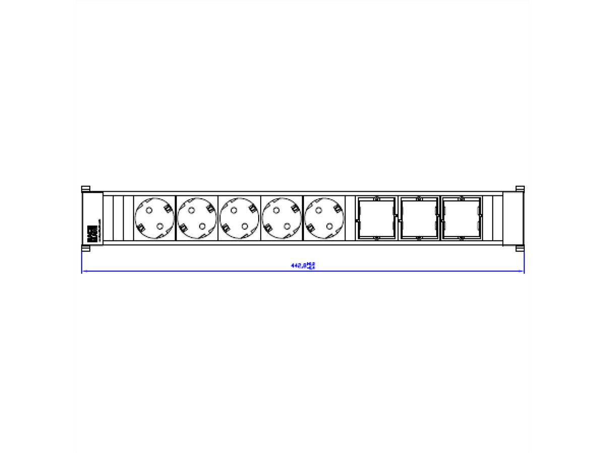 BACHMANN CONFERENCE TOP FRAME X-Large Insert 5x contact de protection 3x ABD