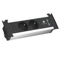 BACHMANN KAPSA S 2xUTE 1xUSB Charger Strom 2,0m CEE7/7
