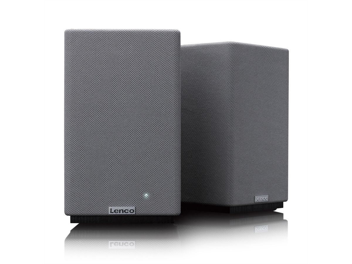 Lenco Haut-parleur actif, 2x40W, noir,, BT, opt.In, USB, AUX, SUB-Out, IR-FB.
