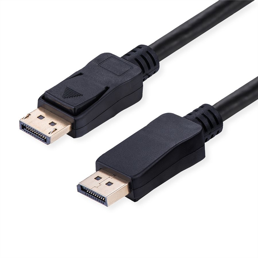 VALUE DisplayPort Kabel, v2.1, 16K, 54Gbit/s, DP ST - ST, schwarz, 1 m