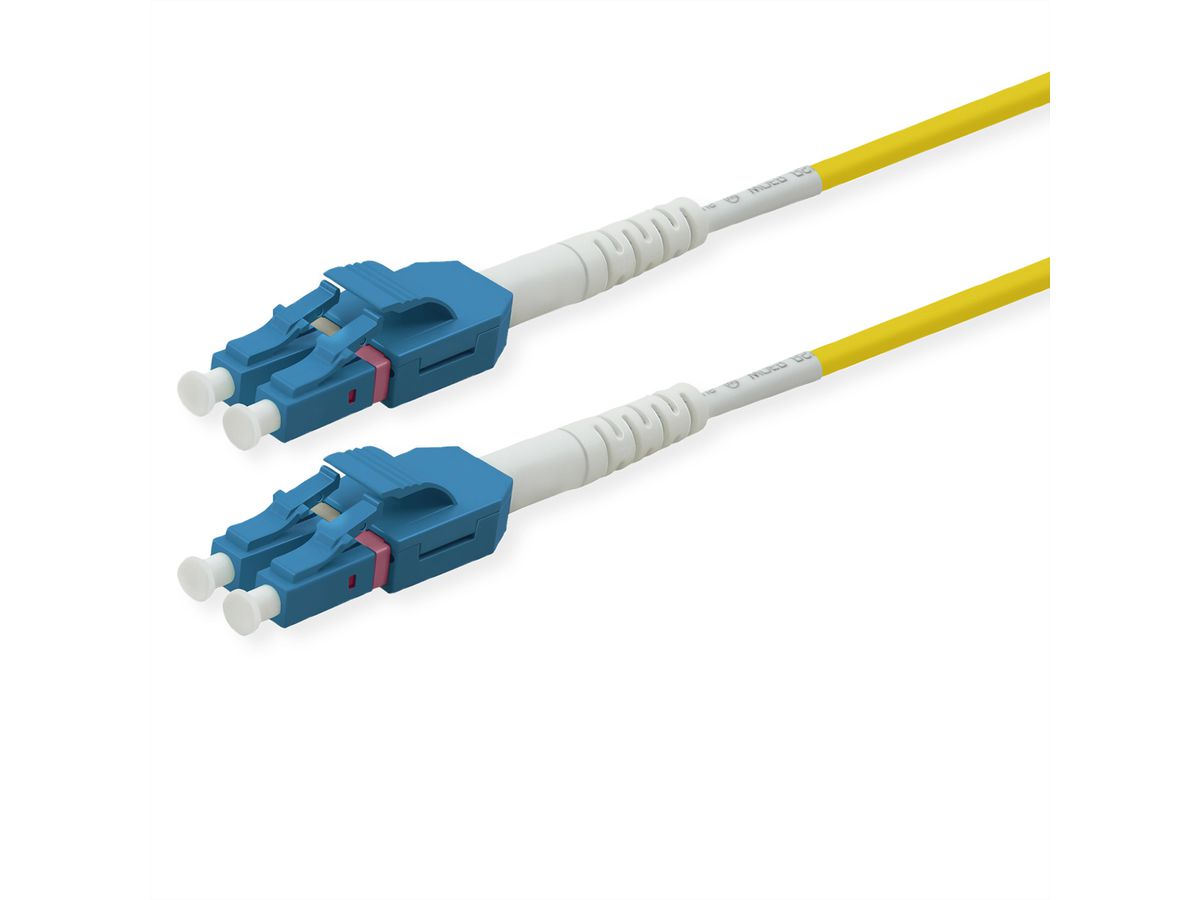 ROLINE LWL-Kabel duplex 9/125µm OS2, LC/LC, UNIBOOT, gelb, 10 m