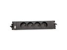 BACHMANN STEP BASE 4xUTE GST18, CEE 7/7 fiche de contact de protection C19 1m, noir