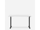 WRK21 Bureau Smart 120 x 80 cm, Hauteur réglable, Blanc uni / Noir