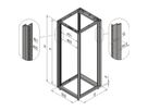 Cadre d'armoire Novastar SCHROFF, Slim-Line, 12 U 553W 800D