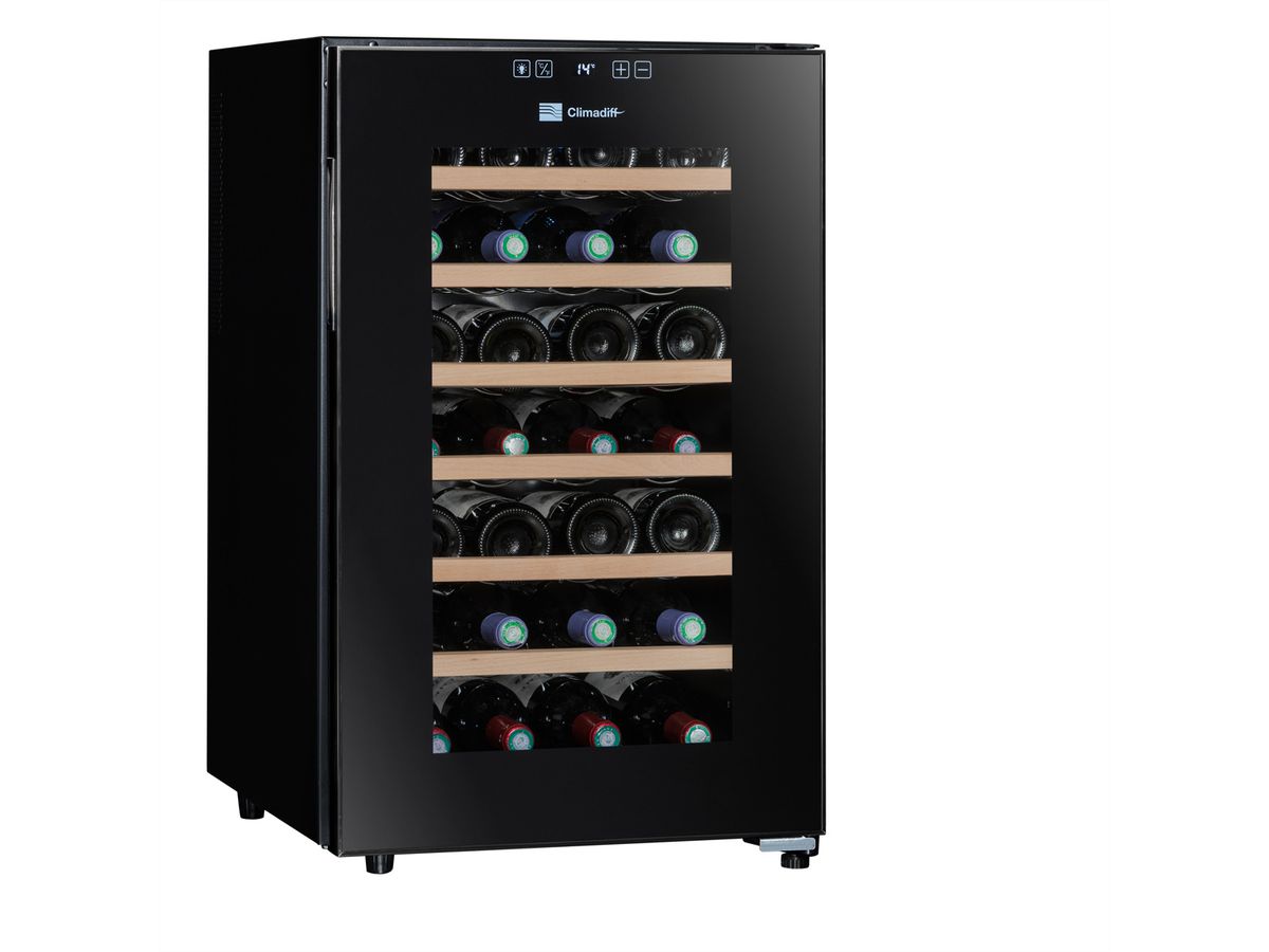Climadiff Weinkühlschrank CC28, Freistehend, 1 Zone, 28 Flaschen