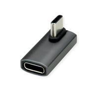 ROLINE Adaptateur USB4 Gen 3x2, Aluminium, coudé à 90°, Type C, M/F, argent