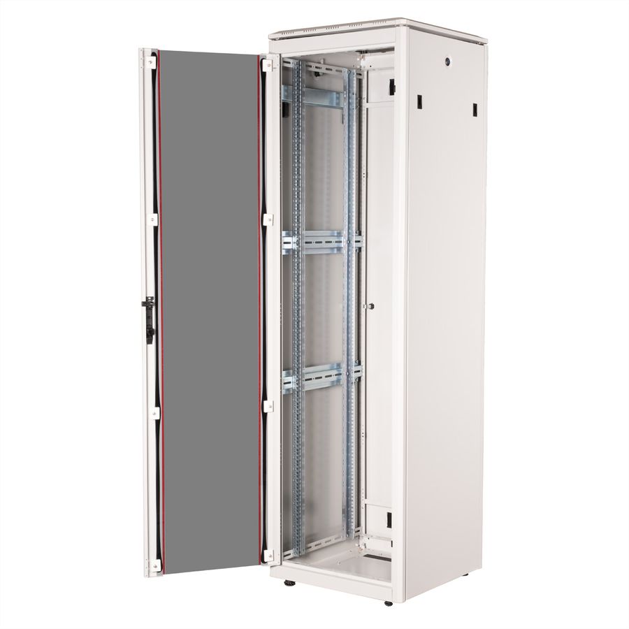 ROLINE 19-Zoll Netzwerkschrank Pro 42 HE, 600x600 BxT Glastür grau