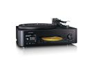 Lenco MC-760BK - Hi-Fi-Stereoanlage mit Plattenspieler und Lautsprechern, Internetradio, DAB+, FM, Bluetooth®, CD/MP3-Player - Schwarz