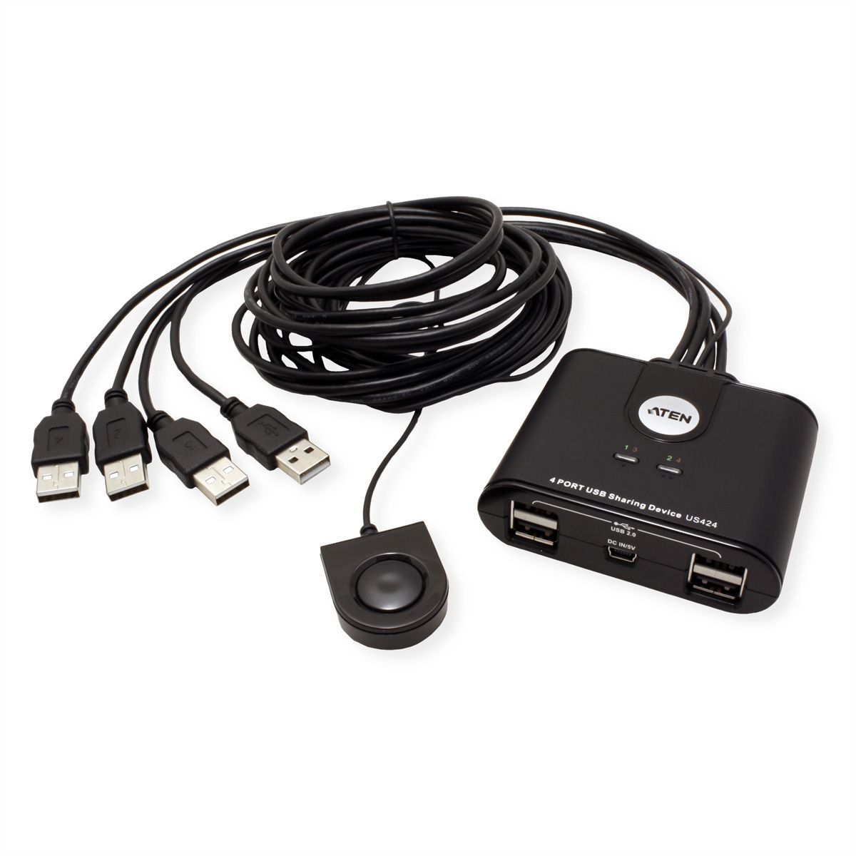 ATEN US424 USB 2.0-Peripheriegeräte-Switch mit 4 Ports