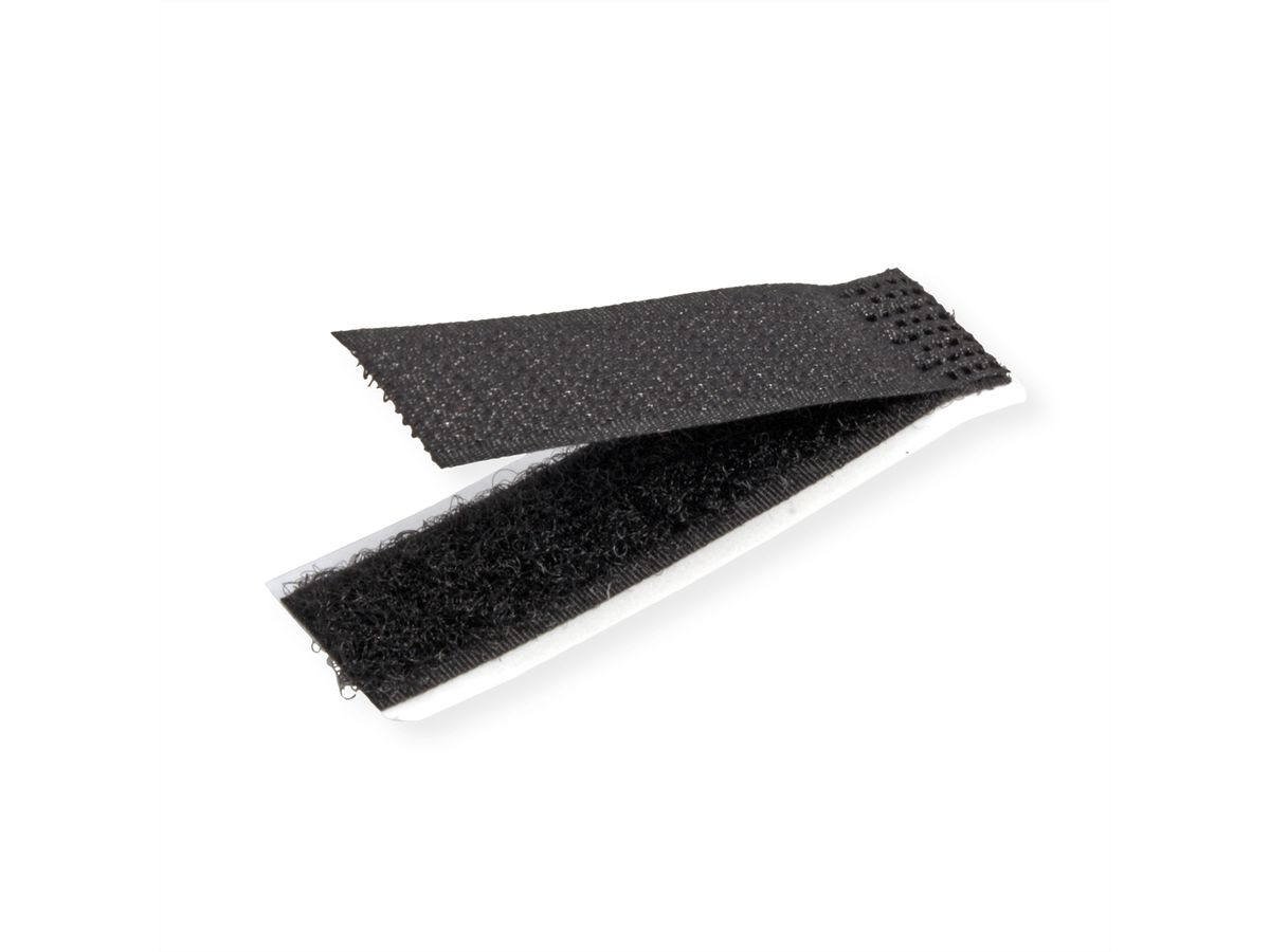 VELCRO® ONE-WRAP® Kabelflachverleger schwarz, einfach, 16 x 70 mm