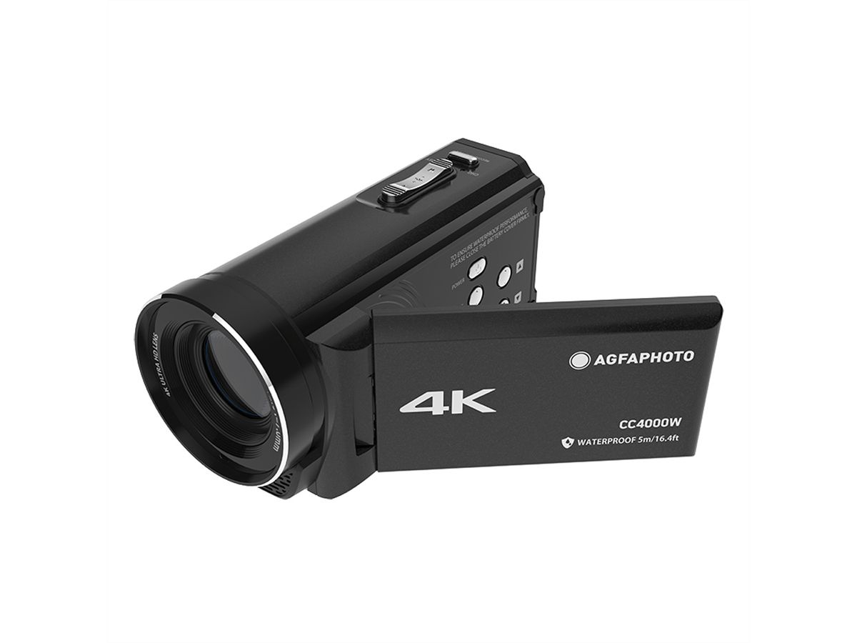 Caméscope étanche Agfa 4K CC4000W, Noir