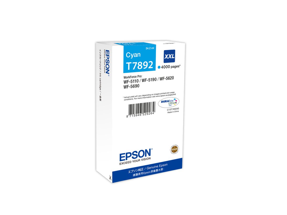 Epson Encre Cyan XXL (4 000 p)