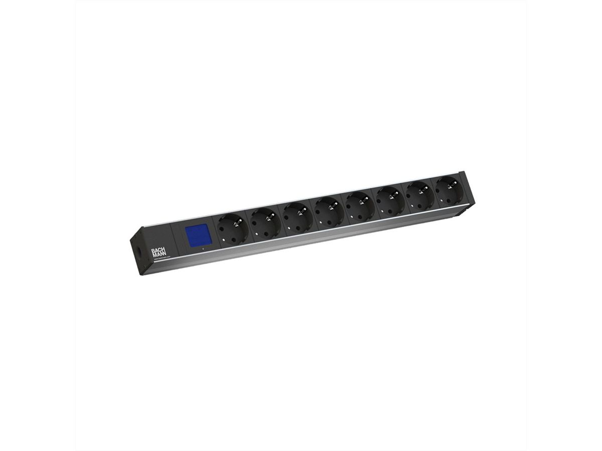 BACHMANN BN0500 19" 1U 8x contact de protection, mesure de la puissance, raccordement du contact de protection