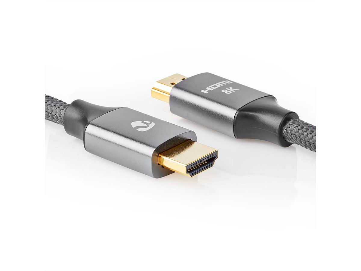 Nedis Câble HDMI 8K avec, M/M, gris, 2m