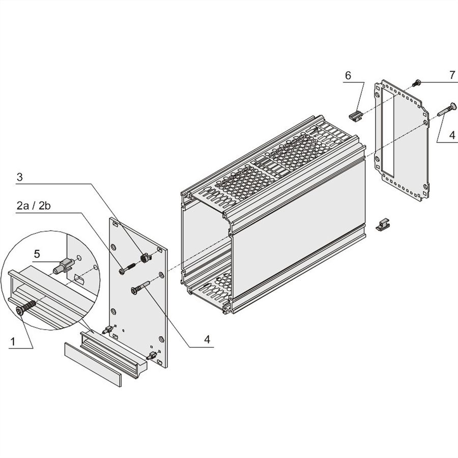 SCHROFF Leiterplattenbefestigung (Slot 2), NTS KAS LP.-BAF.S2 50PAAR