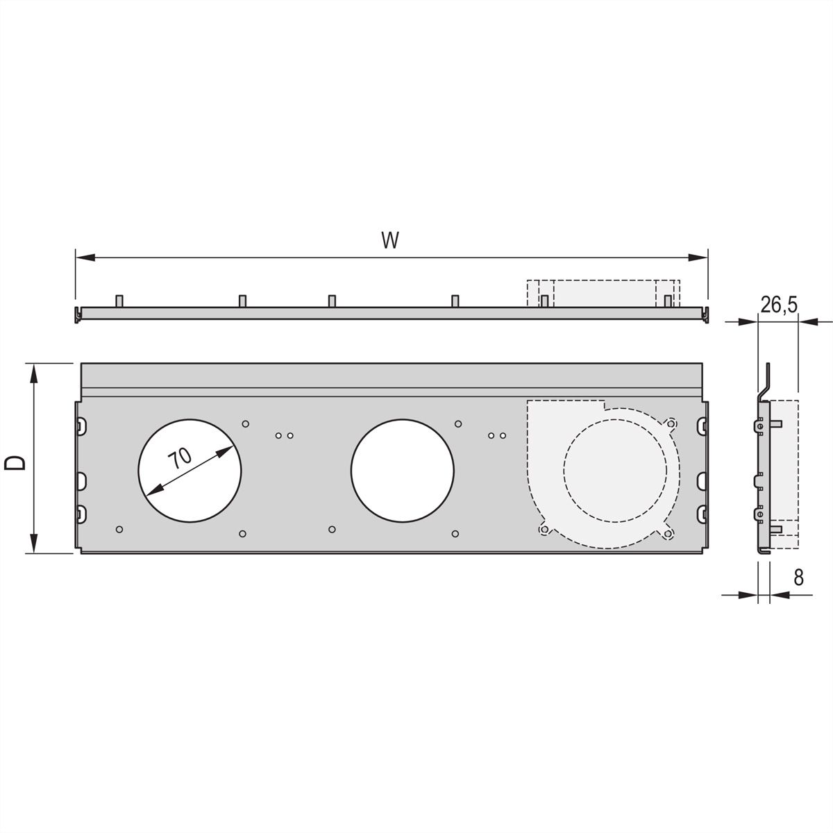 Unité de ventilation radiale SCHROFF RatiopacPRO AIR, 2 ventilateurs, 63 CV, 220 mm