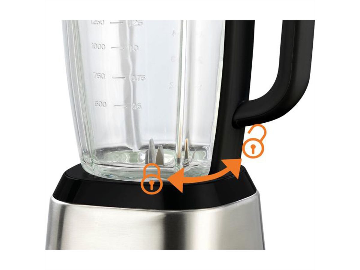 Gorenje Mixeur sur socle B1400BE, 1400 W, 1,5 L, noir/argent