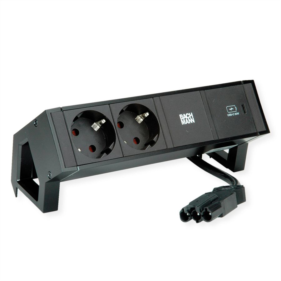 BACHMANN DESK2 2x contact de protection USB C