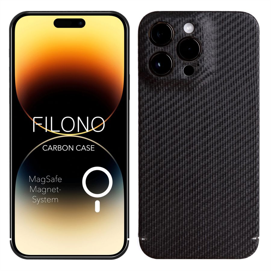 Filono Carbon Case iPhone 14 Pro Max, MagSafe kompatibel