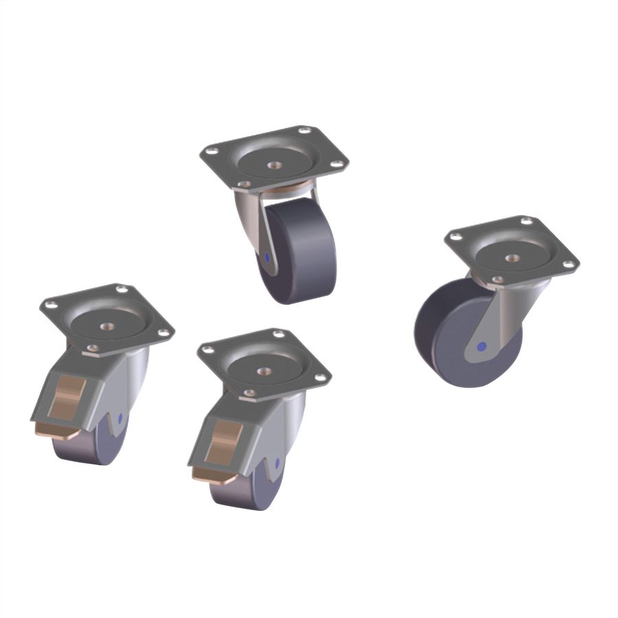 APRANET Kit de roulettes pour socle