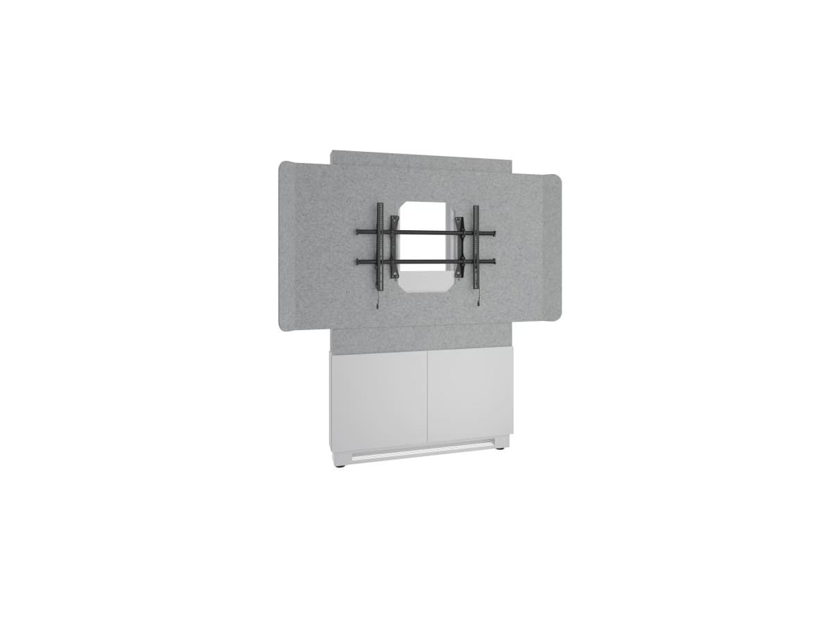 Middle Atlantic Products FM-DS-4875FW-CD8W support pour téléviseur 190,5 cm (75") Gris clair, Argent, Blanc