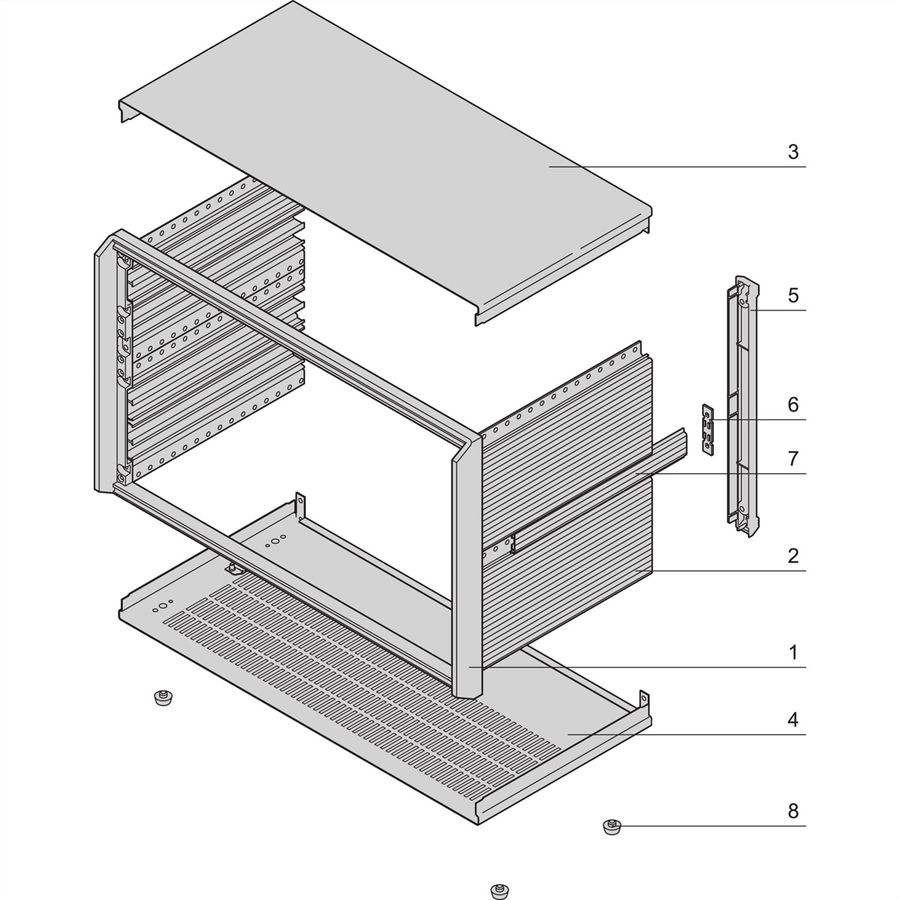 Mallette PropacPRO SCHROFF, non blindée, 6 U, 84 HP, 386 mm