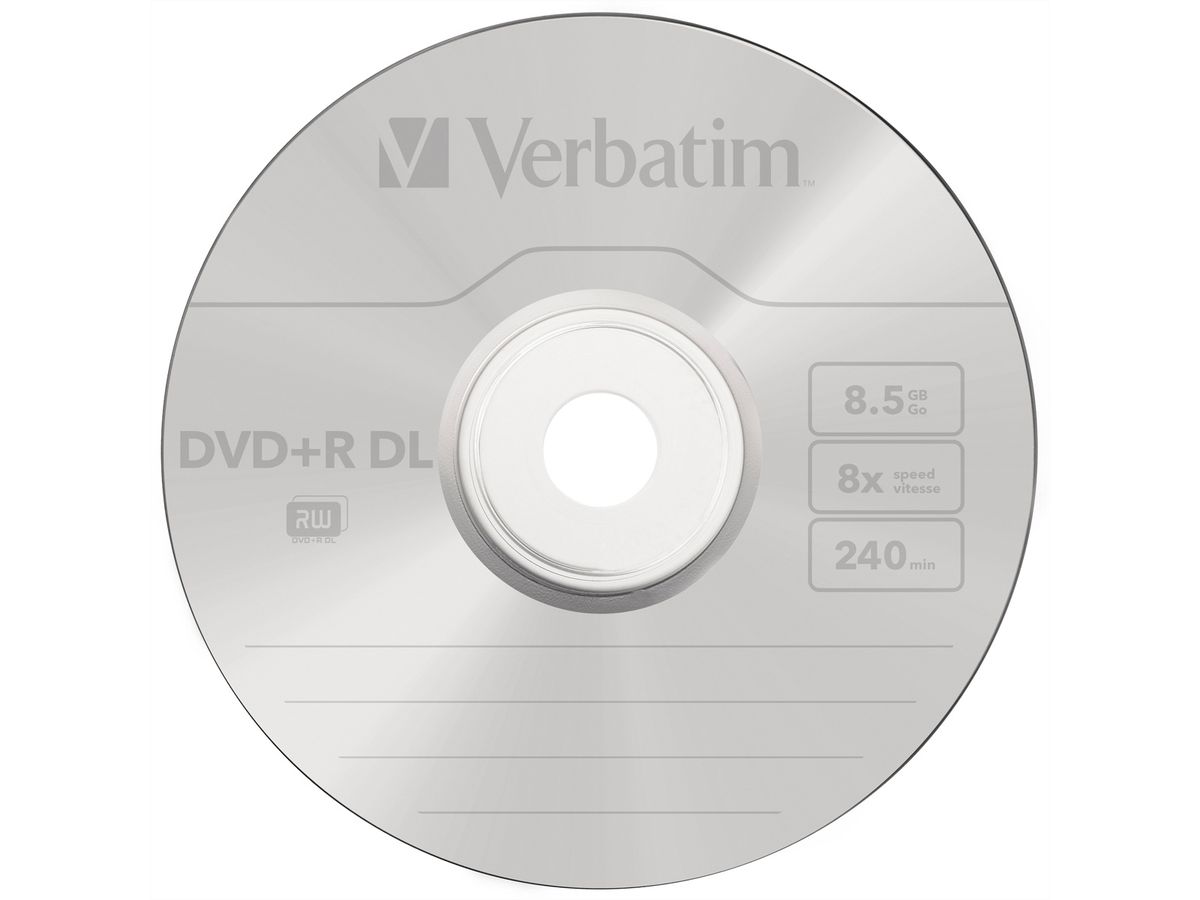 Verbatim DVD+R Jewel DL 8.5GB 8x 5 Pack