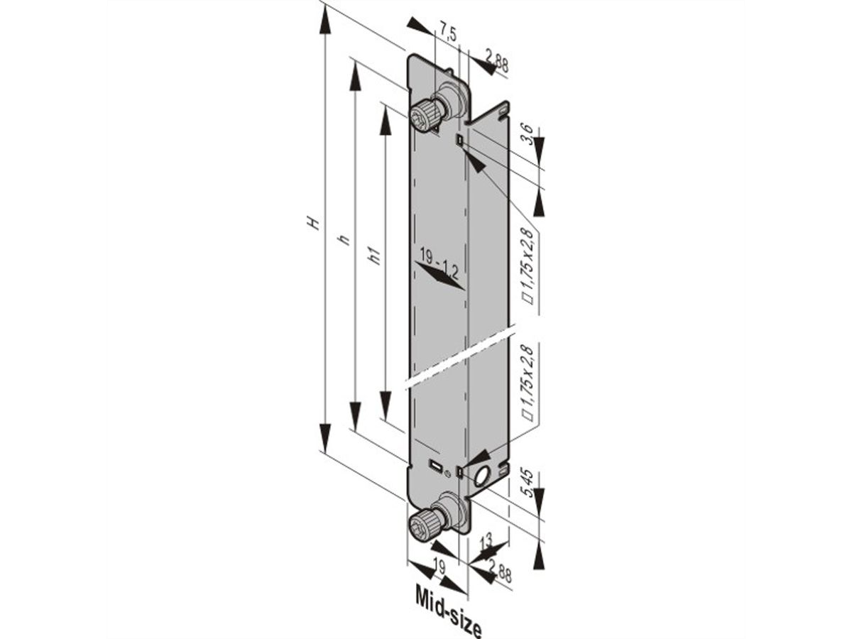 SCHROFF Modul mit Pull-Griff-Mechanik, Ruggedized - AMC MODUL MS S RUG
