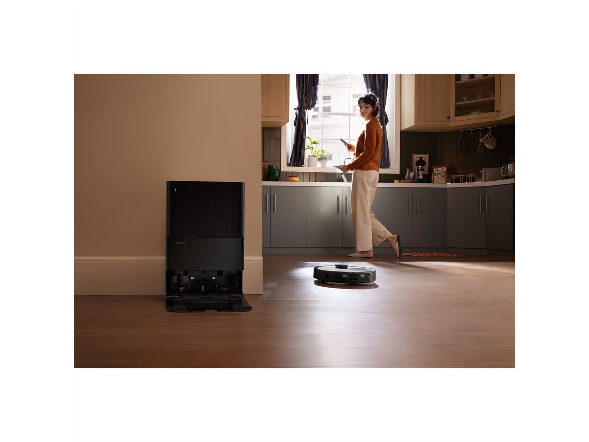 Roborock Aspirateur Qrevo S ProX noir, Robot aspirateur/balayeur