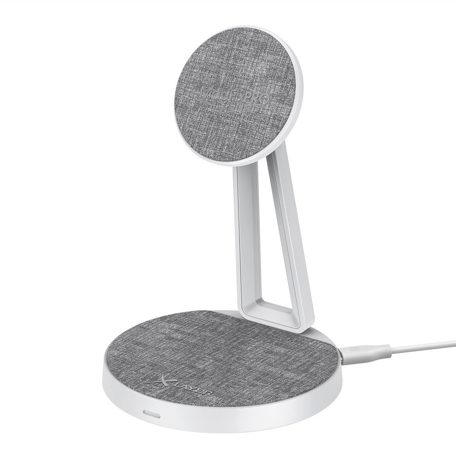 Xlayer Ladestation MagFix Pro 2 in 1 15W Grey/White