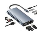 VALUE Station d'accueil USB type C, HDMI 4K60, 1x Gigabit Ethernet, 2x USB A + type C PD, 1x SD/microSD, 1x audio