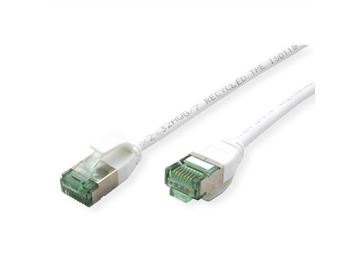 ROLINE RM U/FTP DataCenter Patchkabel Cat.6A (Class EA), slim, weiß, 2 m