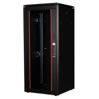 ROLINE 19-Zoll Netzwerkschrank Pro 26 HE, 600x600 BxT Glastür schwarz