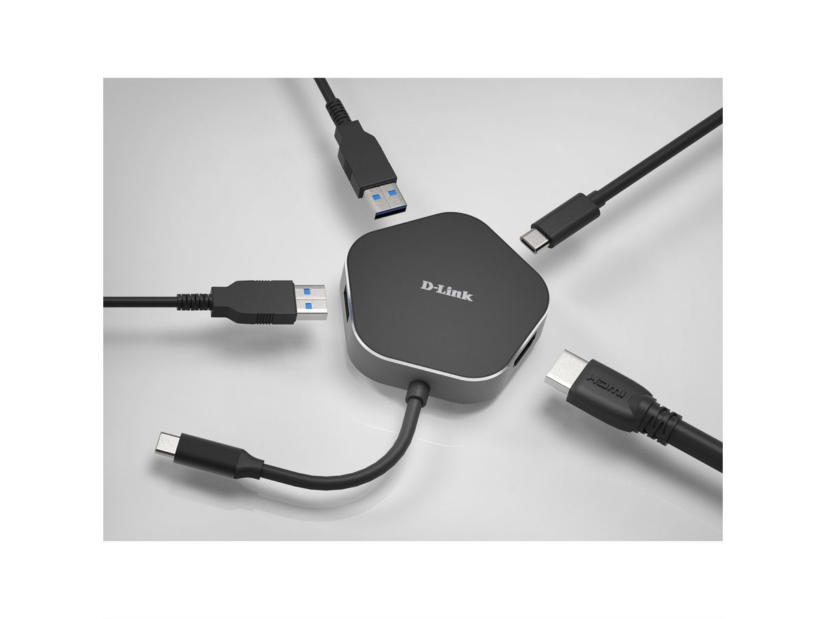 D-LINK DUB-M420 Hub USB‑C 4‑en‑1 avec HDMI/alimentation - SECOMP AG
