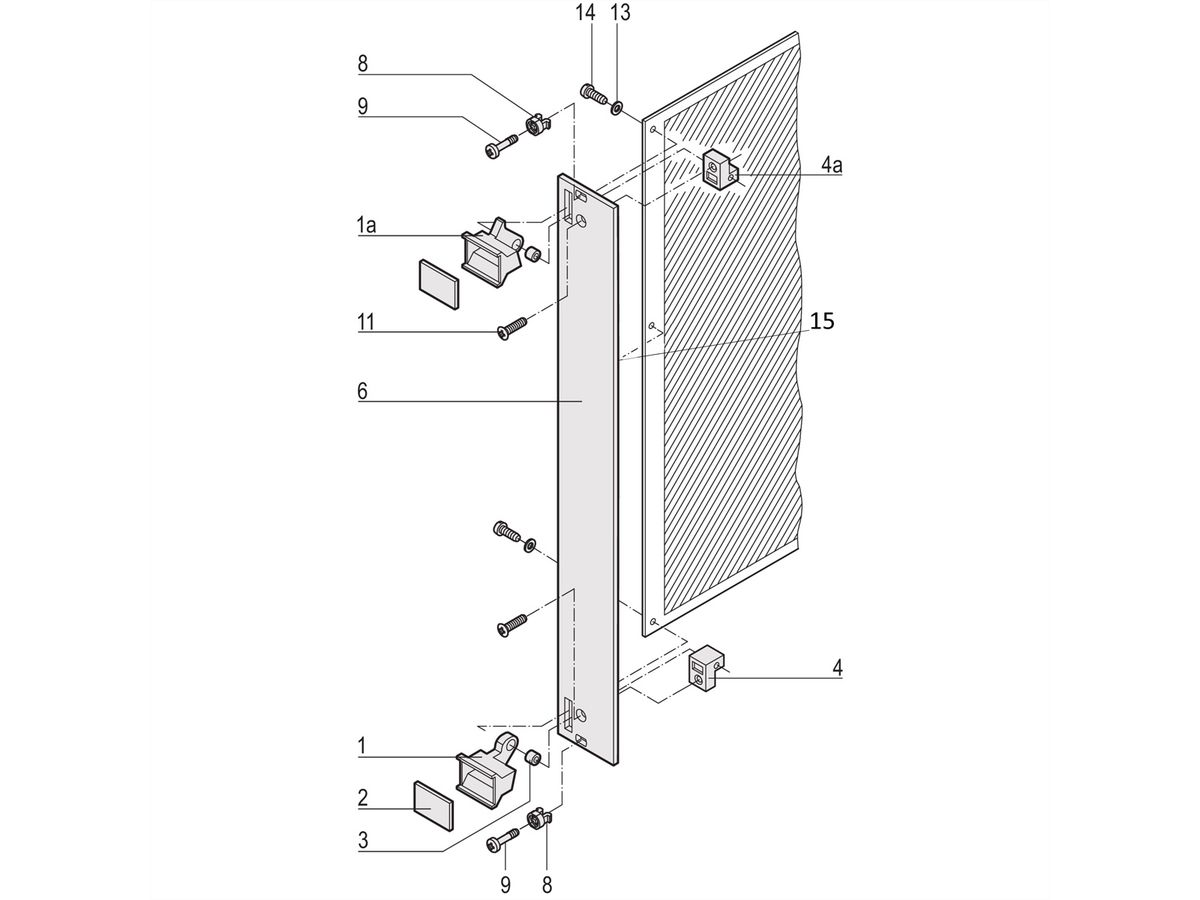 SCHROFF - Kit d'unité enfichable avec poignée d'extraction de type 1, non blindé, gris, 6 U, 10 HP