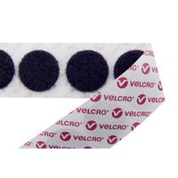 VELCRO® Boutons ronds 19mm x 125 blancs, velours autocollants