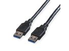 ROLINE USB 3.2 Gen 1 Kabel, Typ A-A, schwarz, 1,8 m