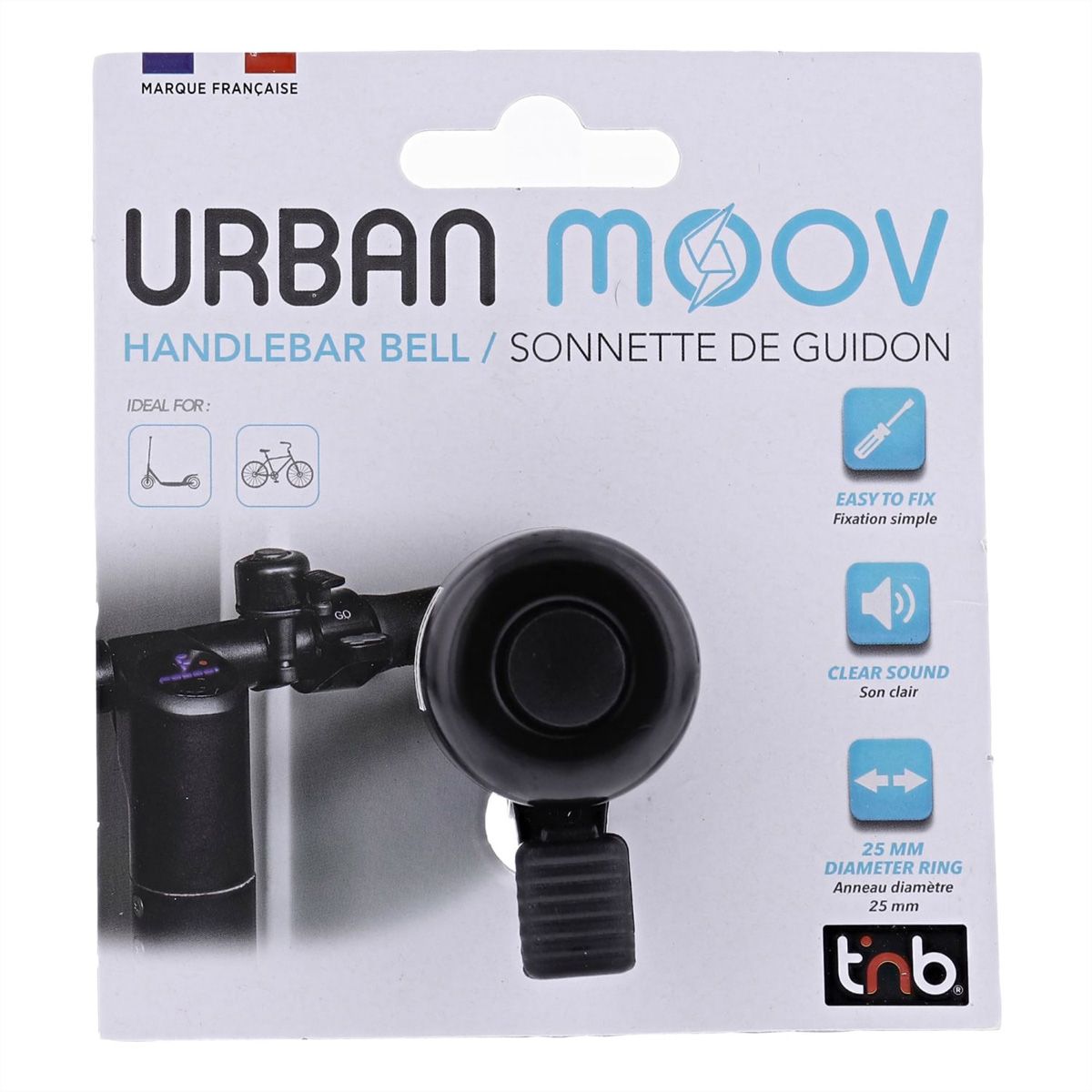 T'nB Urban Moov Fahrrad/Roller-Klingel, Schwarz