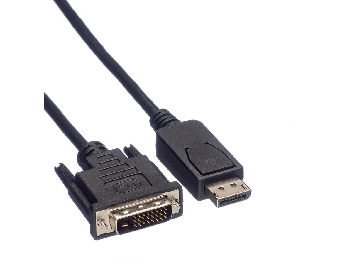 ROLINE DisplayPort Kabel DP ST - DVI ST, schwarz, 3 m