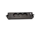 BACHMANN STEP BASE 3xUTE GST18, Fiche à contact de protection CEE 7/7 C19 0,5m, noir