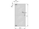 SCHROFF Glastür - GLASTUER 38HE 600B 180GRD