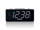 Lenco Radio-réveil CR-018 White, Blanc