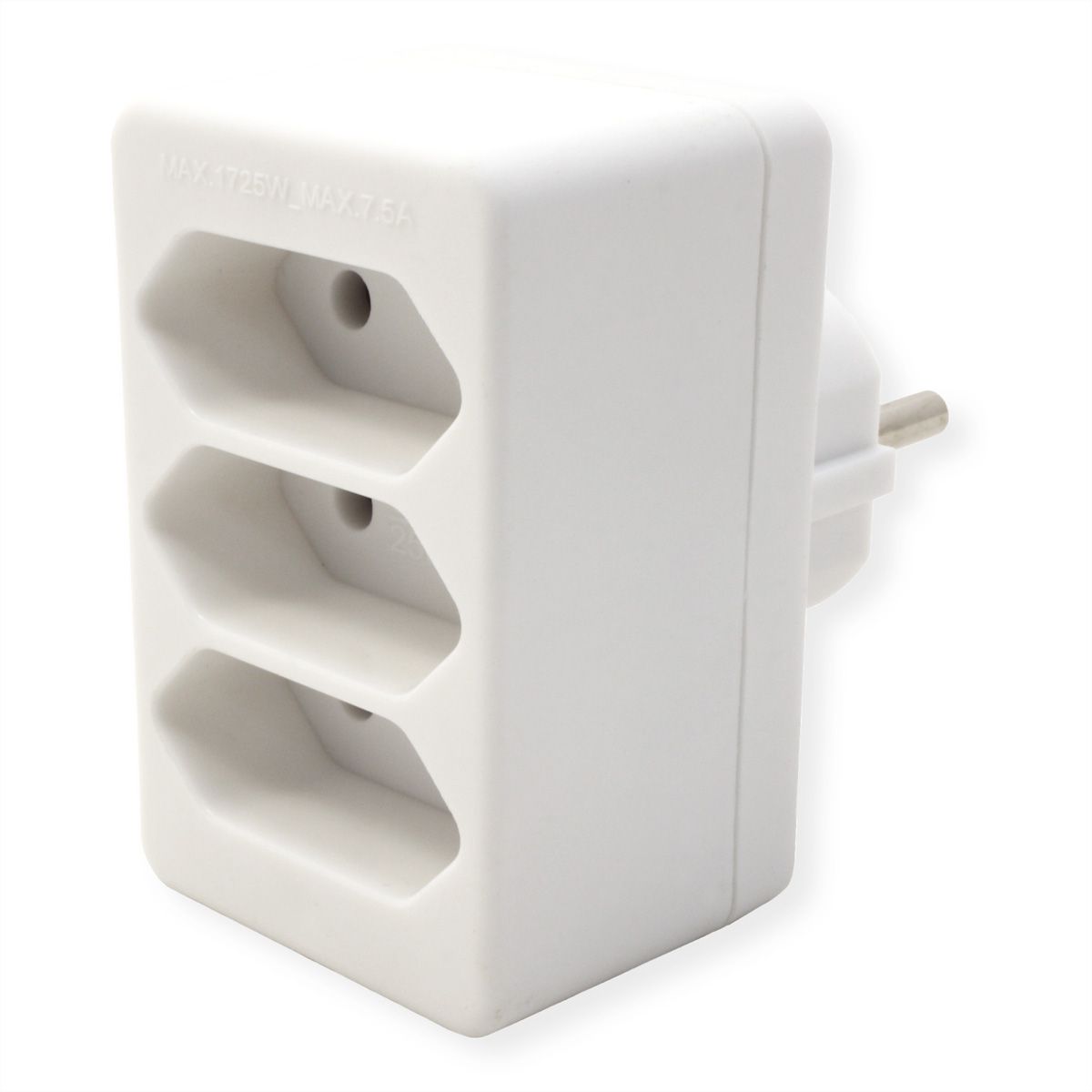 BACHMANN Multistecker 3xEuro, weiß 3x2,5A/230V