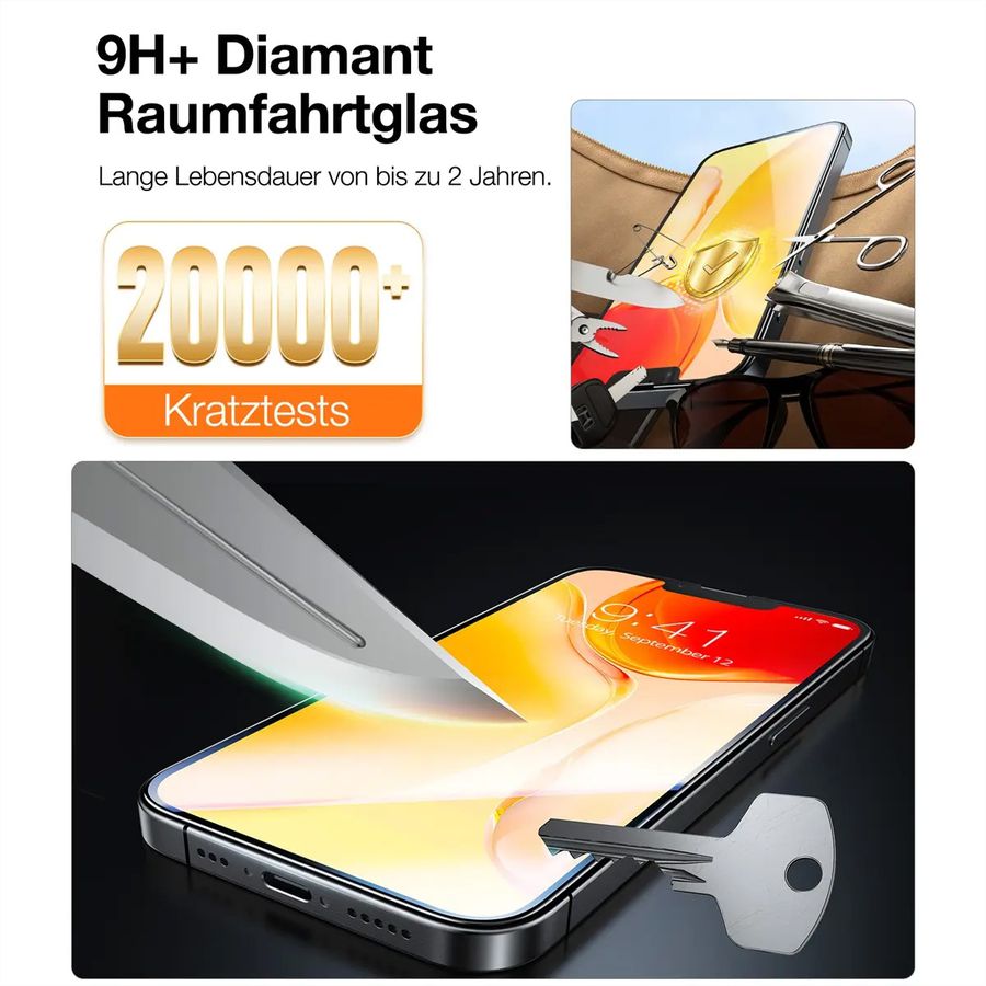 Torras Install Master protection d'écran, iPhone 16e, transparent