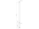 Hagor tube droit CPS - tige 1500mm Ø 60mm, noir