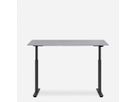 WRK21 Schreibtisch Smart 120 x 80 cm, Höhenverstellbar, Grau Uni / Schwarz